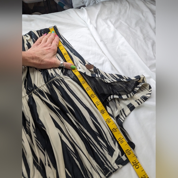 Wet Seal NWT Zebra mesh ruched one shoulder dress 3XL black cream - Picture 10 of 17